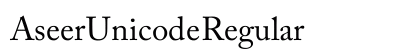 Aseer Unicode Regular font free download