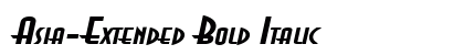 Asia-Extended Bold Italic font free download