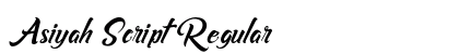 Asiyah Script Regular font free download