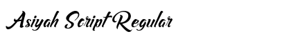 Asiyah Script Regular font free download