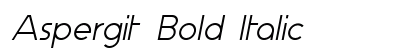 Aspergit Bold Italic Preview