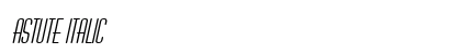 Astute Italic Font Astute Italic Font Preview
