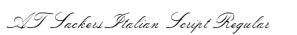 AT Sackers Italian Script Regular font free download