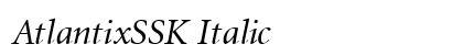 AtlantixSSK Italic Font Preview
