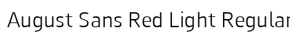 August Sans Red Light Regular Preview