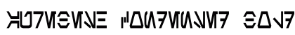 Aurebesh Condensed Bold Preview