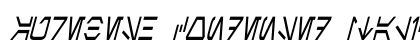 Aurebesh Condensed Italic Preview