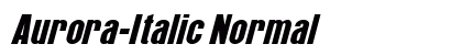 Aurora-Italic Normal Font Preview