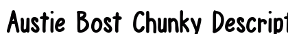 Austie Bost Chunky Description Regular Font Preview