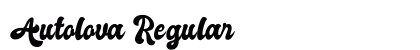 Autolova Regular font free download