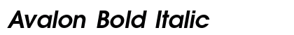 Avalon Bold Italic font free download
