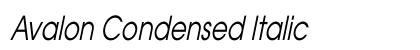 Avalon Condensed Italic font free download