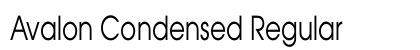 Avalon Condensed Regular font free download