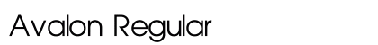 Avalon Regular font free download