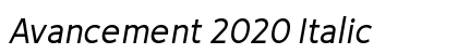 Avancement 2020 Italic font free download