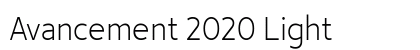 Avancement 2020 Light font free download