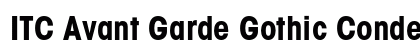 ITC Avant Garde Gothic Condensed Bold Preview