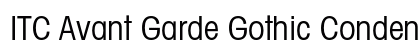 ITC Avant Garde Gothic Condensed Book Preview