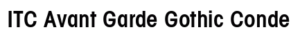 ITC Avant Garde Gothic Condensed Demi font free download
