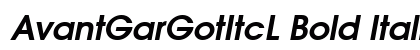 AvantGarGotItcL Bold Italic Preview