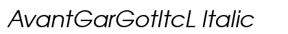 AvantGarGotItcL Italic font free download
