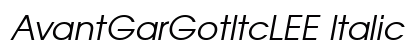 AvantGarGotItcLEE Italic font free download