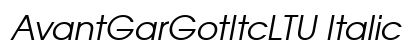 AvantGarGotItcLTU Italic Preview