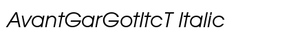 AvantGarGotItcT Italic Preview