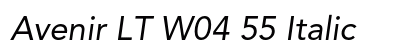Avenir LT W04 55 Italic font free download