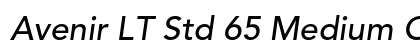 Avenir LT Std 65 Medium Oblique font free download
