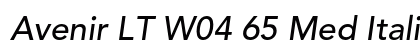 Avenir LT W04 65 Med Italic font free download