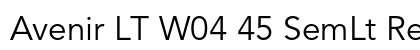 Avenir LT W04 45 SemLt Regular font free download