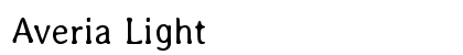 Averia Light font free download