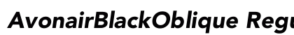 AvonairBlackOblique Regular font free download