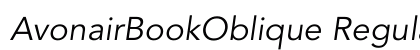 AvonairBookOblique Regular font free download