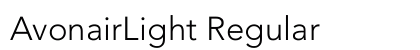 AvonairLight Regular font free download