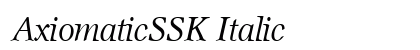 AxiomaticSSK Italic Font Preview