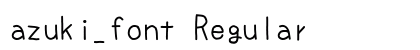 azuki_font Regular font free download