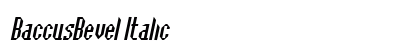 BaccusBevel Italic font free download