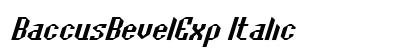 BaccusBevelExp Italic font free download