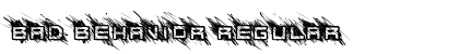Bad Behavior Regular Font Preview