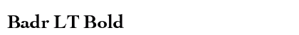 Badr LT Bold Font Preview