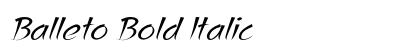 Balleto Bold Italic Preview