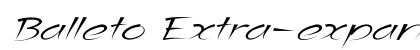 Balleto Extra-expanded Italic Preview