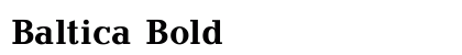 Baltica Bold font free download