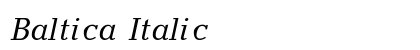 Baltica Italic Preview