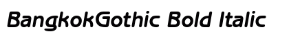 BangkokGothic Bold Italic font free download