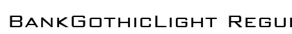 BankGothicLight Regular font free download
