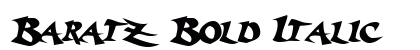 Baratz Bold Italic Font Preview