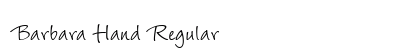 Barbara Hand Regular Font Preview